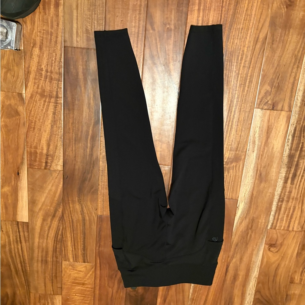 Pop Fit Black High Waisted Leggings with Pockets Women’s Large (0458) - Picture 2 of 5